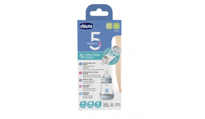 CHICCO Bottle Perfect 5, 150ml, blue