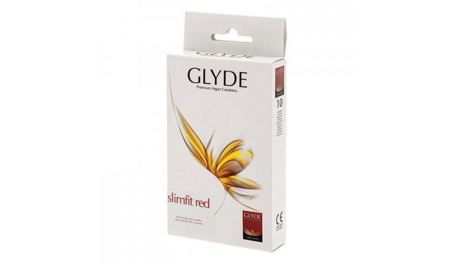 Prezervatīvi Glyde Slimfit Red 10 gb.