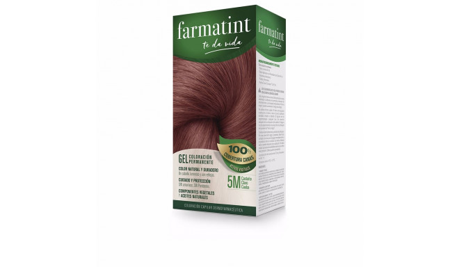 FARMATINT GEL coloración permanente #5m-castaño claro caoba 5 u