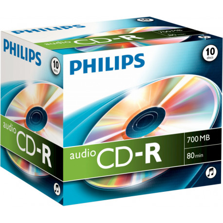 Philips CD-R 700MB 52x Audio 10pcs slim
