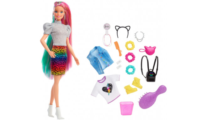 Barbie кукла Leopard Rainbow Hair