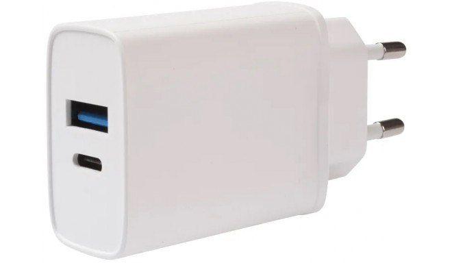 Vivanco vooluadapter USB-A/USB-C PD3 20W, valge (62401)