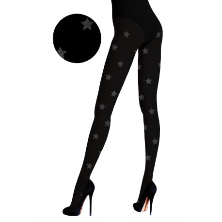 SOKISAHTEL STELLE mustad tähemustriga sukkpüksid 424