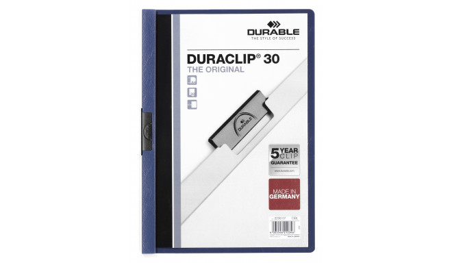 Kiillukuga kaaned Durable DURACLIP® Original 30, tumesinine (2 tk)