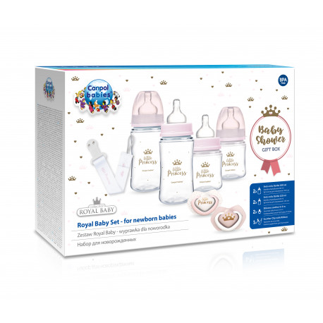 CANPOL BABIES jaundzimušā komplekts ROYAL BABY, 0+, pink, girl, 02494exp