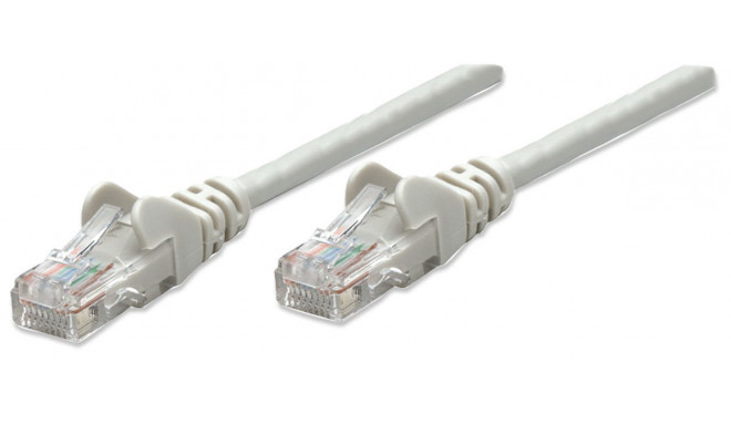 Intellinet Network Patch Cable, Cat6, 0.5m, Grey, CCA, U/UTP, PVC, RJ45, Gold Plated Contacts, Snagl