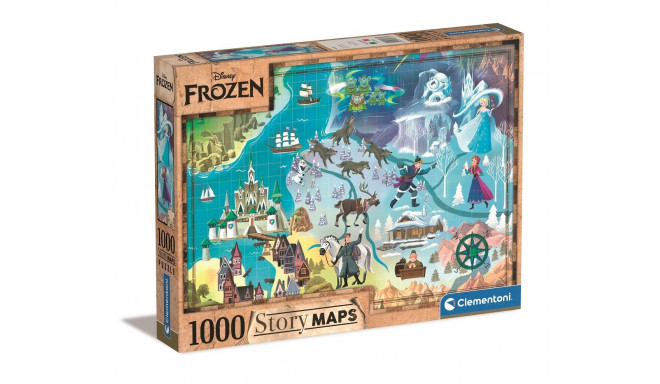 Clementoni pusle Story Maps Frozen 1000tk