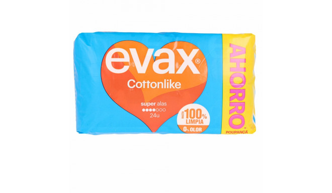 EVAX COTTONLIKE compresas super alas 24 u