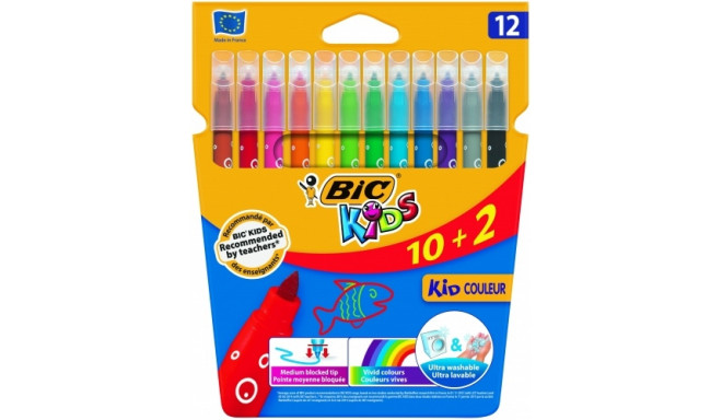 BIC Felt tip pens CF KID750 12 colours 103226