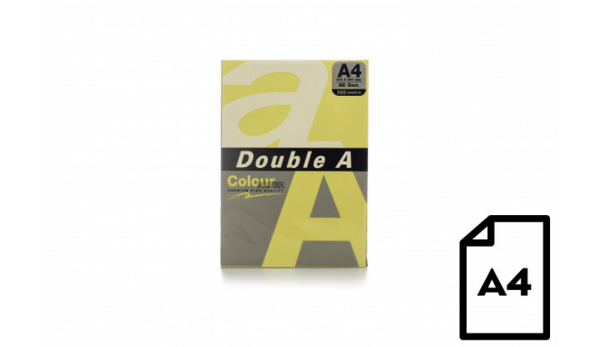 Colour paper Double A, 80g, A4, 500 sheets, Butter