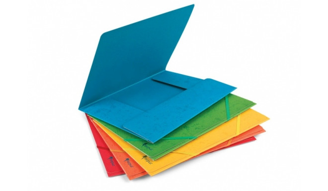 Folder with rubbers Forpus, A4, cardboard, capacity 300 sheets, red