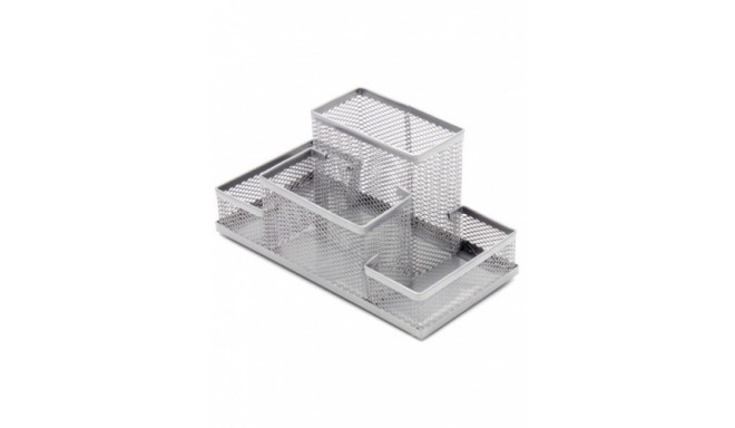 Pencil case Forpus, silver, empty, 4, perforated metal 1005-013
