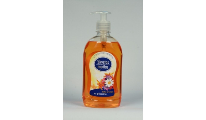 Soap, liquid, with glycerin, floral scent, with dispenser, 500ml