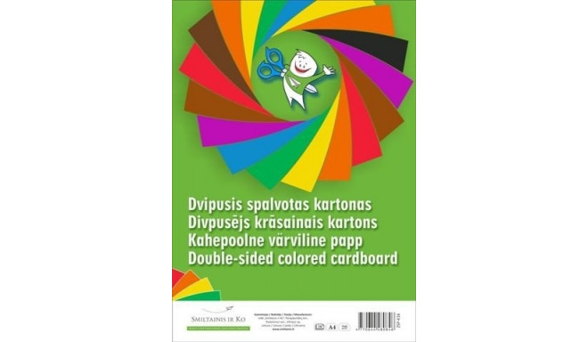 Cardboard SMLT, A4, 190 g, color, both sided, (16) 0708-100