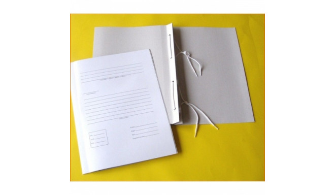 Folder SMLT, archival, A4 2cm, 300 g, with 2 laces, with print, white, cardboard