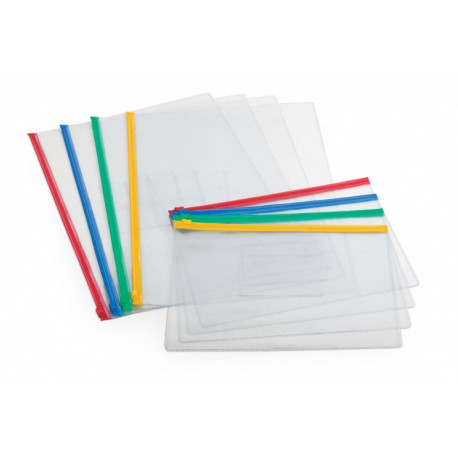 Folder Forpus, A5, with zipper in various colors, transparent
