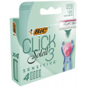 BIC Skustuvo keičiamos galvutės SOLEIL CLICK SENSITIVE (4 vnt.)