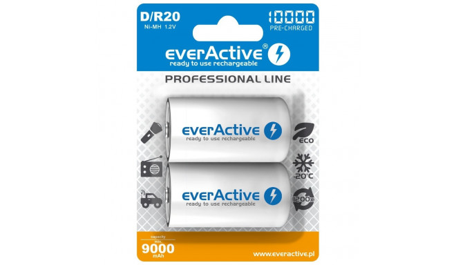 everActive aku R20/D Ni-MH 10000mAh 2tk