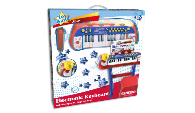 BONTEMPI electronic keyboard with legs, microphone and stool, 13 2410