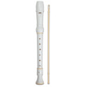 BONTEMPI white baroque recorder - litho box, 31 3420