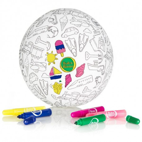Akcija! Bubabloon lateksa balons ar auduma pārvalku, Colour your own