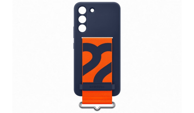Samsung Galaxy S22 Silicone Cover with Strap Navy