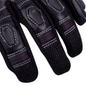 Leather Motorcycle Gloves W-TEC Flanker B-6035 - Black XL