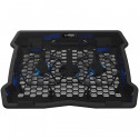 Cooling stand dual-fan with 2x2.0 USB hub, support up to 10”-15.6” laptop, ABS plastic and iron,  Fa