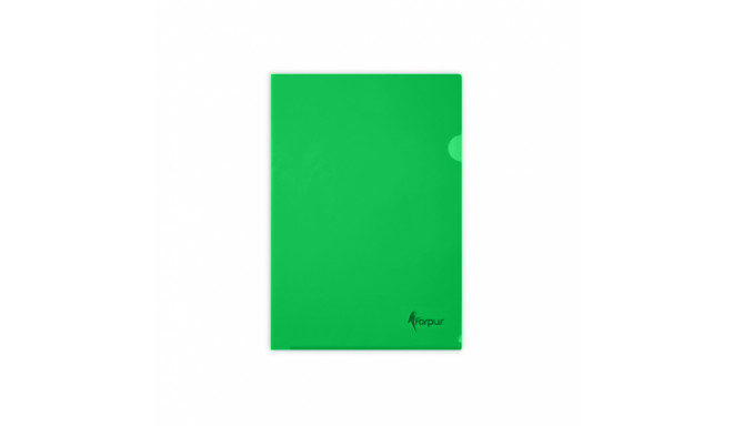 Folder L Forpus, A4, 180 microns, green, plastic