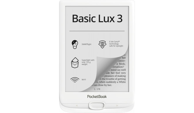 PocketBook e-luger Basic Lux 3 6" 8GB, valge