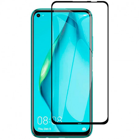Fusion Full Glue 5D Tempered Glass Full Coveraged with Frame Huawei P40 Lite E Black