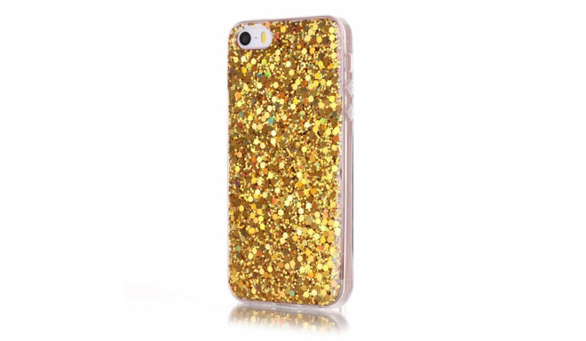 Fusion Gold Sequins Back Case Silicone Case Apple iPhone X | XS Gold jaoks