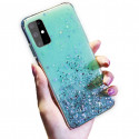 Fusion Glue Glitter Back Case Silikoonist ümbris jaoks Huawei P40 Lite / Nova 7i / Nova 6 SE rohelin