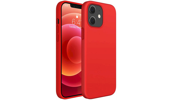 Fusion Elegance Fiber Protect silikoonist ümbris Apple iPhone 12 Pro Max punane