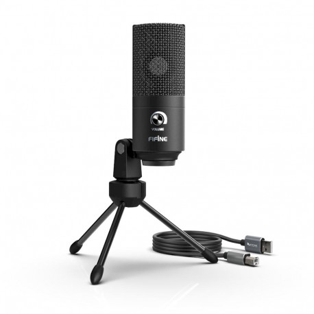 Fifine K680 microphone for gaming | podcasts | streams black + holder