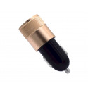 Goodbuy M-06 alumiiniumist autolaadija 2x USB / 2.4A kuld
