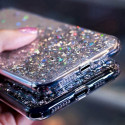 Fusion glue glitter silikoonist ümbris Apple iPhone 13 mustale