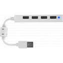 Speedlink USB hub Snappy Slim 4-port USB 2.0 Passive, valge (SL-140000-WE)