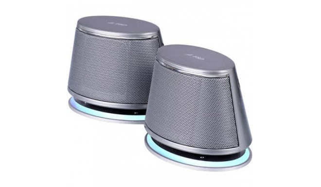 Multimedia - Speaker F&D V620 Plus Silver 4w(2w*2), 1.5'' full range Neodymium driver, With bottom r