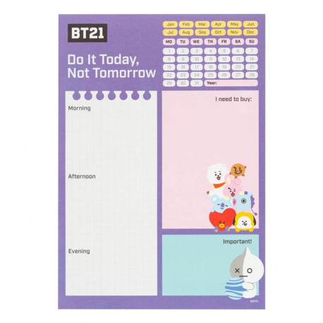 BT21 - Planner dzienny A5