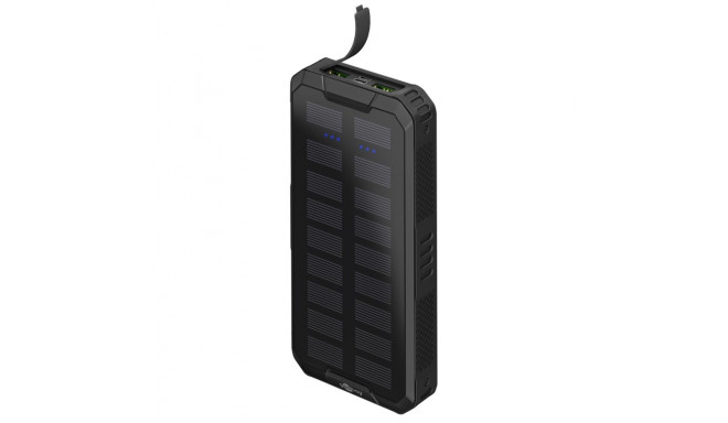 Akupank: 2xUSB QC 3.0, USB-C DP, 20000 mAh, 74 Wh, pritsmekindel (IP44), päikesepaneel