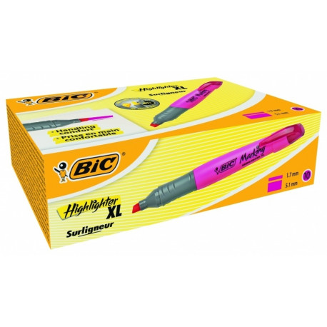 Textmarker BIC, 1.7-5.1 mm, Chisel tip, pink 1212-011 1 pcs.