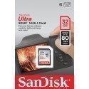 Sandisk mälukaart SDHC 32GB Ultra 80MB/s Class 10 UHS-I