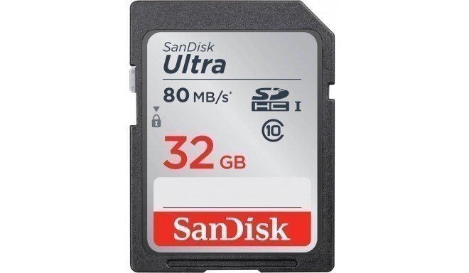 Sandisk atmiņas karte SDHC 32GB Ultra 80MB/s Class 10 UHS-I