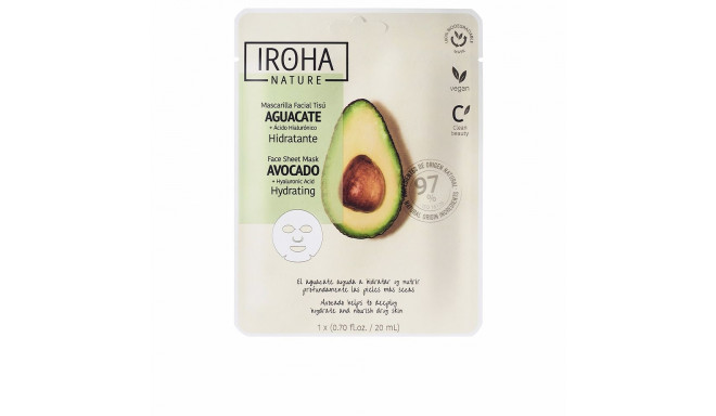 IROHA NATURE MASK avocado + hyaluronic acid 1 u