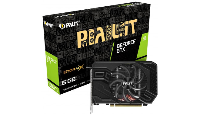 Palit videokaart NVIDIA GeForce GTX 1660 Ti StormX 6GB 192bit GDDR6 1770 / 6000 PCI-E 3 DP HDMI