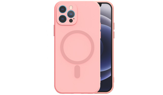 Mocco MagSilicone Soft Back Case Silicone Case for Apple iPhone 12 Pro Pink