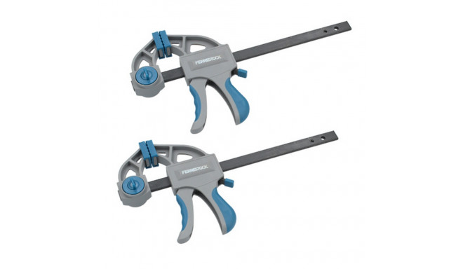 One-hand clamp Ferrestock Steel Plastic (2 pcs)