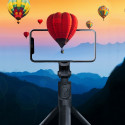 Combo selfie stick with tripod and remote control bluetooth black SSTR-12
