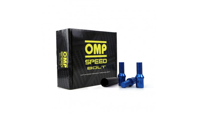 Set Nuts OMP 27 mm Blue 20 uds M14 x 1,25